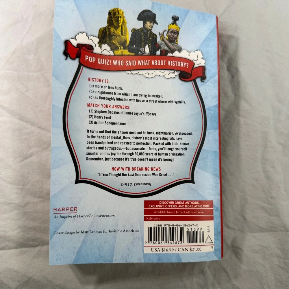 Mental Floss History of the World Erik Sass Steve Wiegand Paperback 2009 Humor